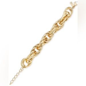 NWT Gold-Tone Twisted Chain Link Bracelet. INC international concepts.